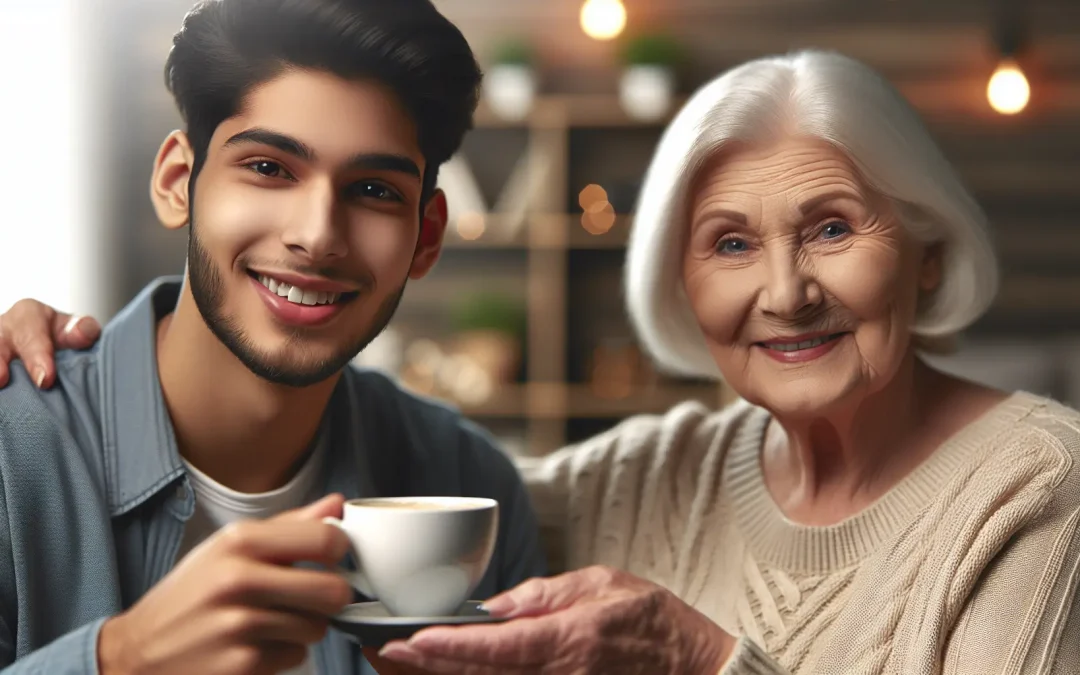 Amizade Viral: Jovem e Idoso Conectados nas Redes