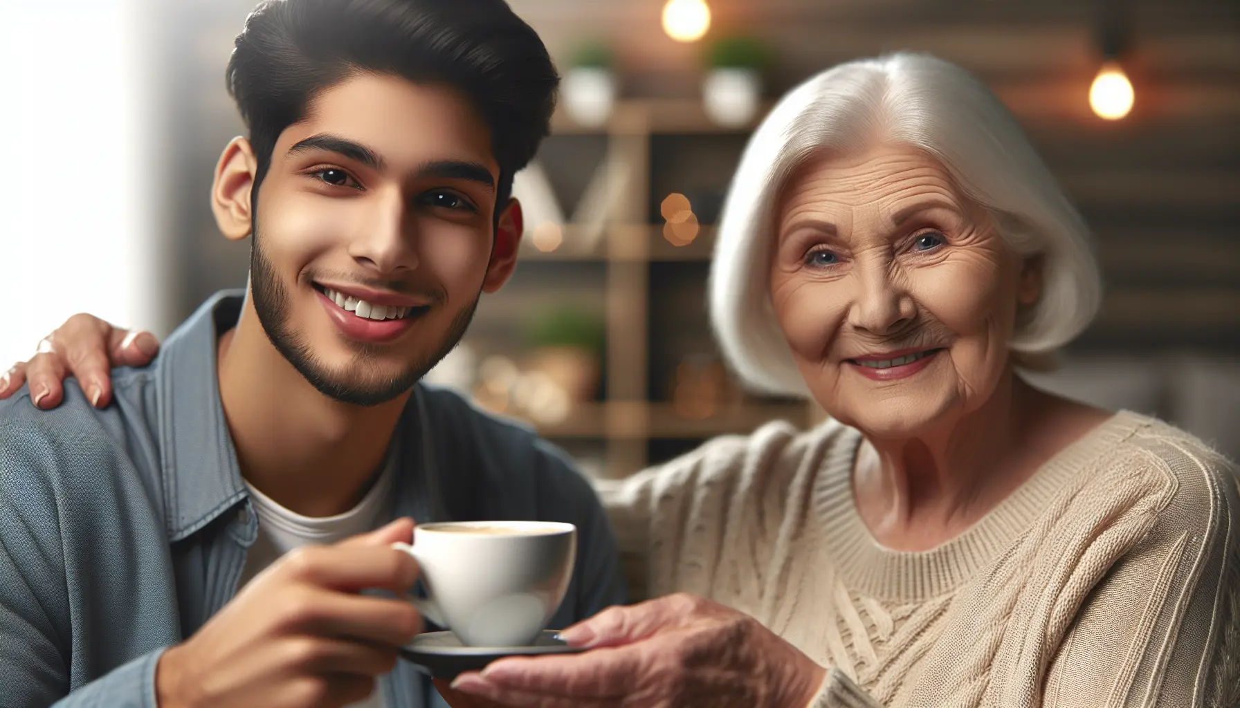 Amizade Viral: Jovem e Idoso Conectados nas Redes