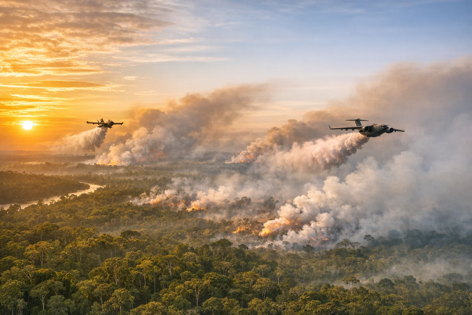 Apoio federal ao combate às queimadas no Amazonas: o que está sendo feito